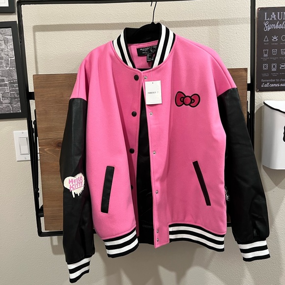 Forever 21 Jackets & Coats Hello Kitty Varsity Jacket Poshmark